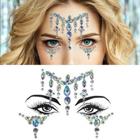 MAYCREATE® Rhinestone Face Decoration Jewelry Sticker Peacock Princess Makeup Sticker for Makeup Artist Body Art Rhinestone Face Sticker Acrylic Gem Stones Stickers for Makeup, Festival, Perform