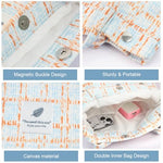 PALAY® Tote Bag Stylish Corduroy Plaid Print Hand Bag for Women Shoulder Bag for Shopping, Commuting, Shopping Bag, Large Grocery Bag