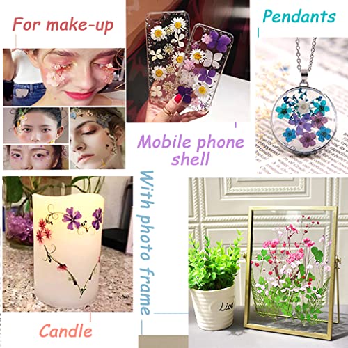 Supvox® DIY Resin Art Decor Natural Dried Flower Set for Resin Art Scented Candle Decor Photo Frame Ornament Room Decoration(Lavender Blue)