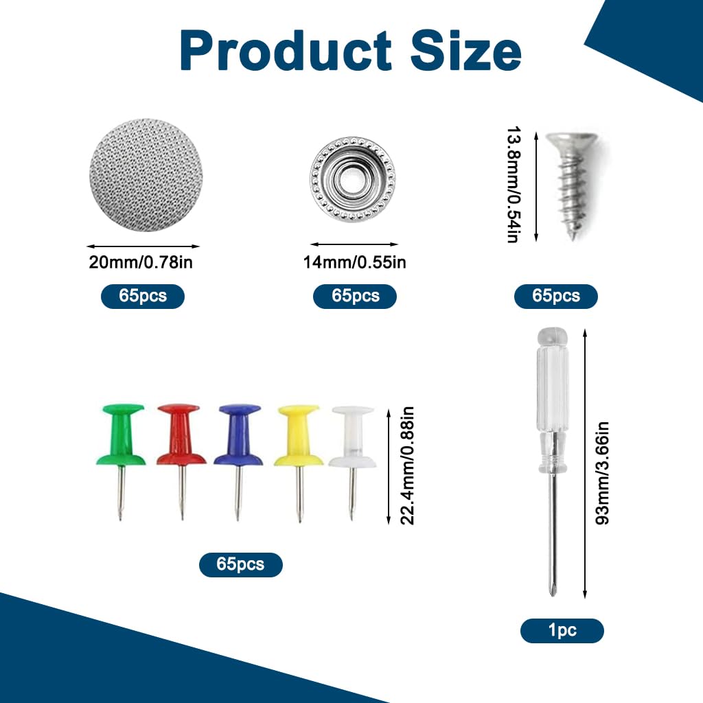 STHIRA Car Roof Headliner Repair Kit for Sagging Ceilings with 262 pcs Rivets and Pushpins | Includes Screwdriver