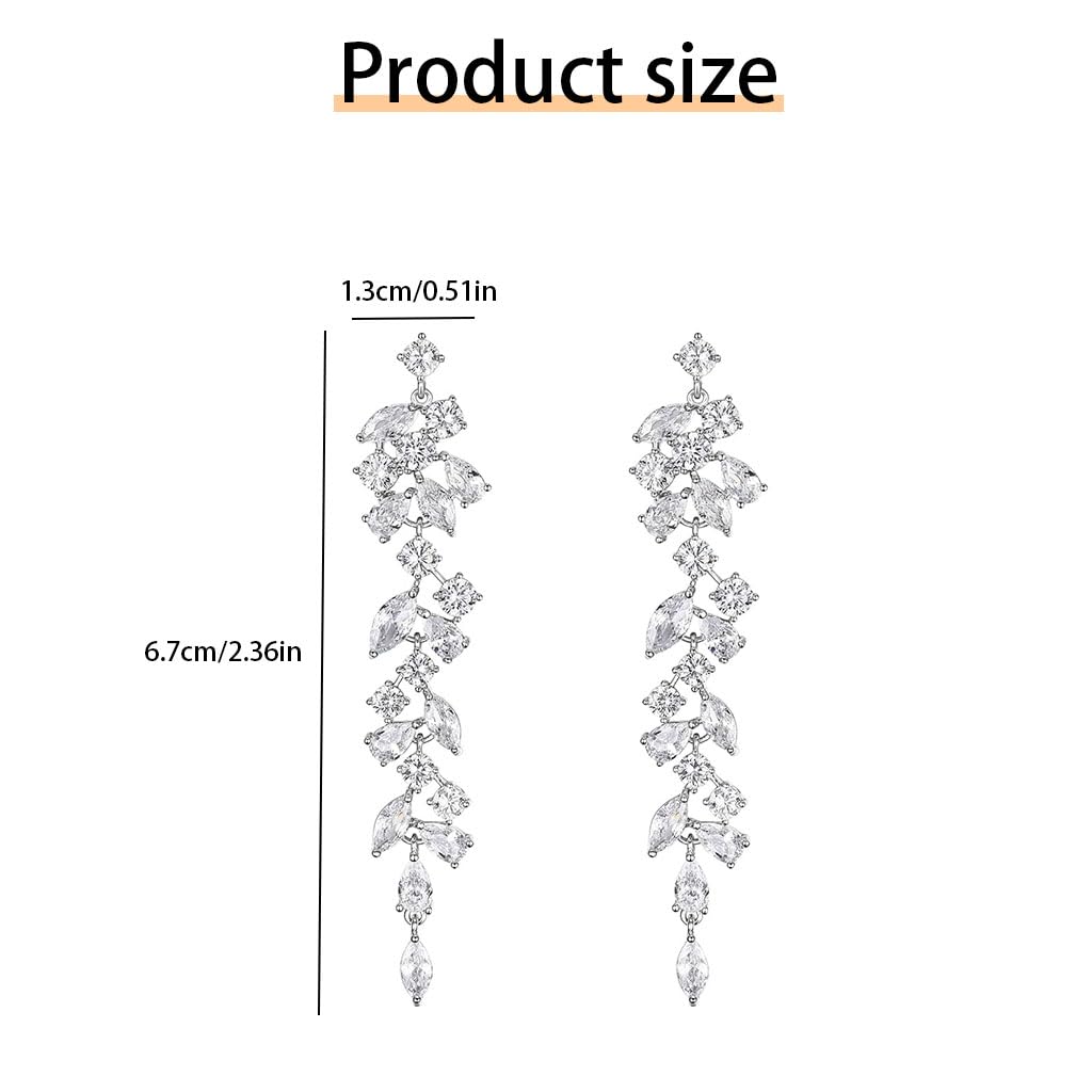Zibuyu Tassel Drop Earrings for Women featuring Sparkling Rhinestones and Hypoallergenic Alloy | Elegant Dangle Jewelry for Parties and Weddings