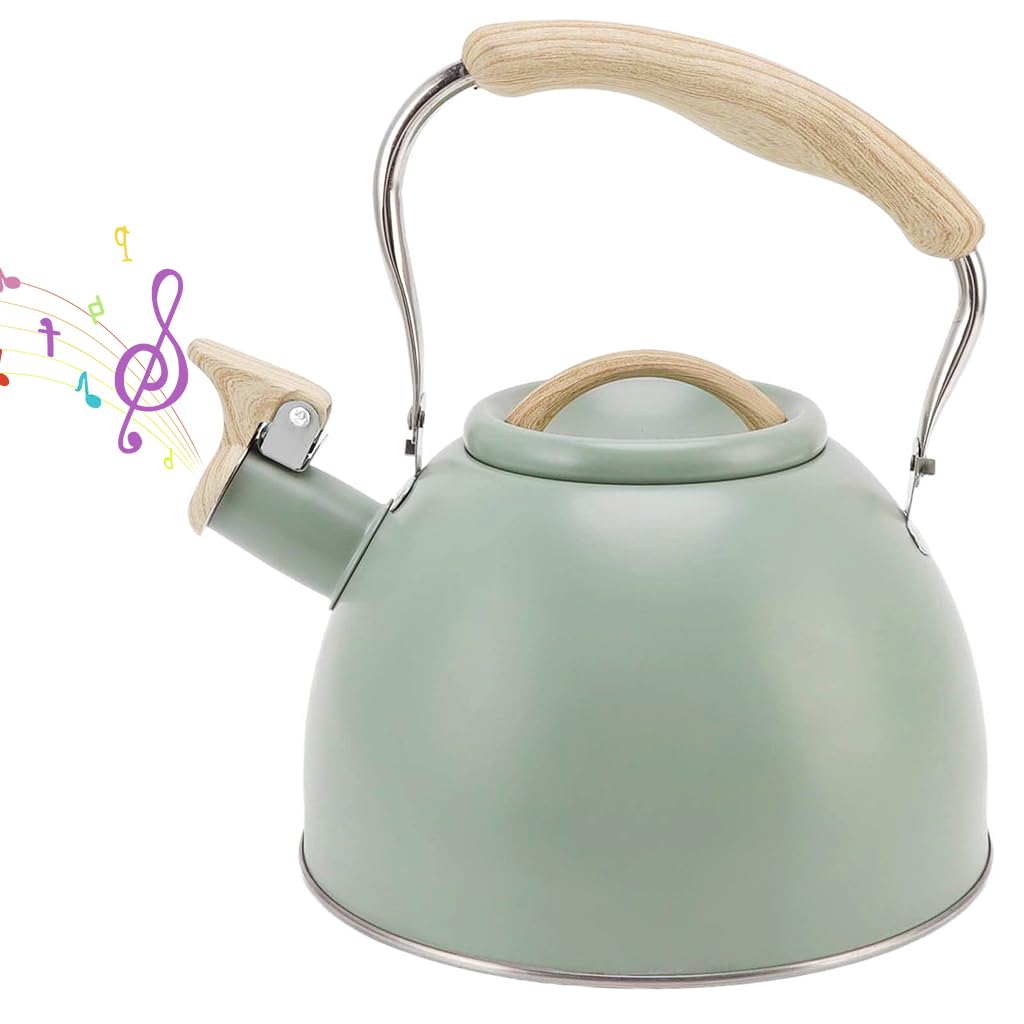 Supvox Tea Kettle for Stove and Induction featuring 3L Capacity with Whistling Spout and Anti Scald Handle