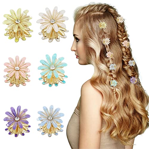 PALAY® Mini Hair Clips for Women Claw Hair Clips for Girls Decorative Hair Accessories (Multi D)