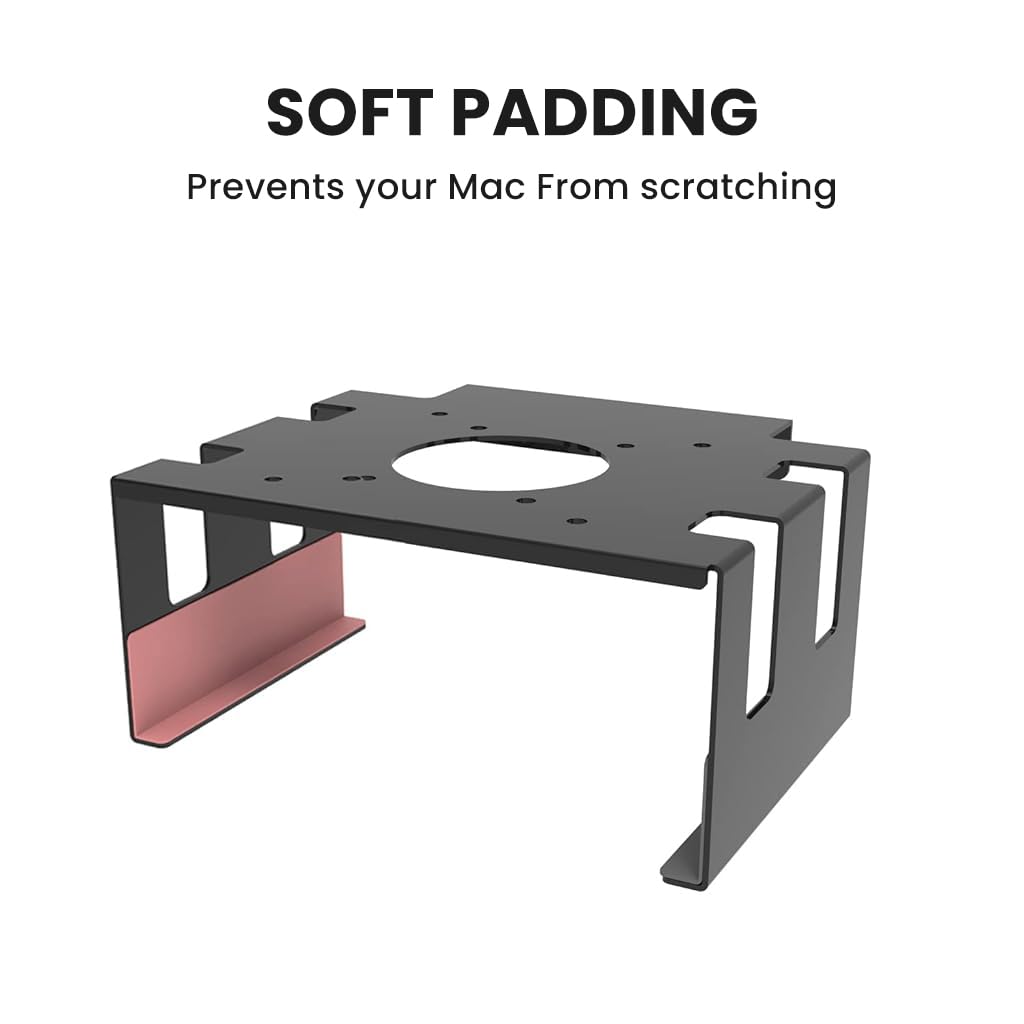 ZORBES Under Desk Mount Holder for Mac Studio with Metal Bracket and Open Ventilation | Space-Saving Design for M1, M2, M3 and M4 Models