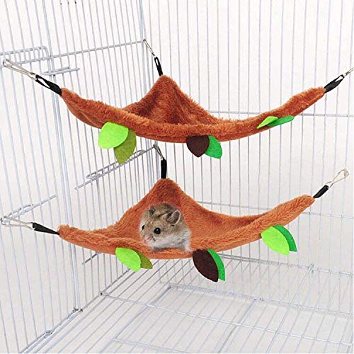 SNOWIE SOFT Hamster Cage Hammock Set for Small Pets with Quick Hook Design | 5pcs Plush Beds and Tunnels