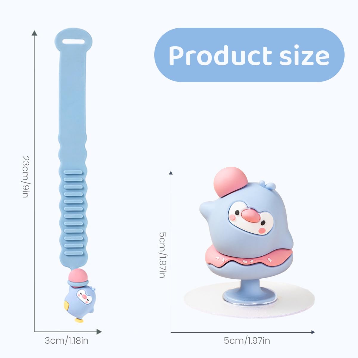 Supvox Toilet Seat Lifter for Hygienic Touch Free Use with Suction Cup and TPR Material | 2Pcs Cute Cartoon Handles
