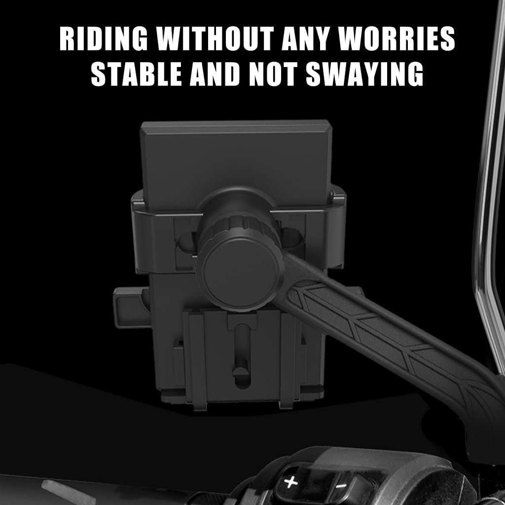 Proberos Motorcycle Phone Mount Holder for 4–6.5 in Devices with 360 Rotation and Dual Grips