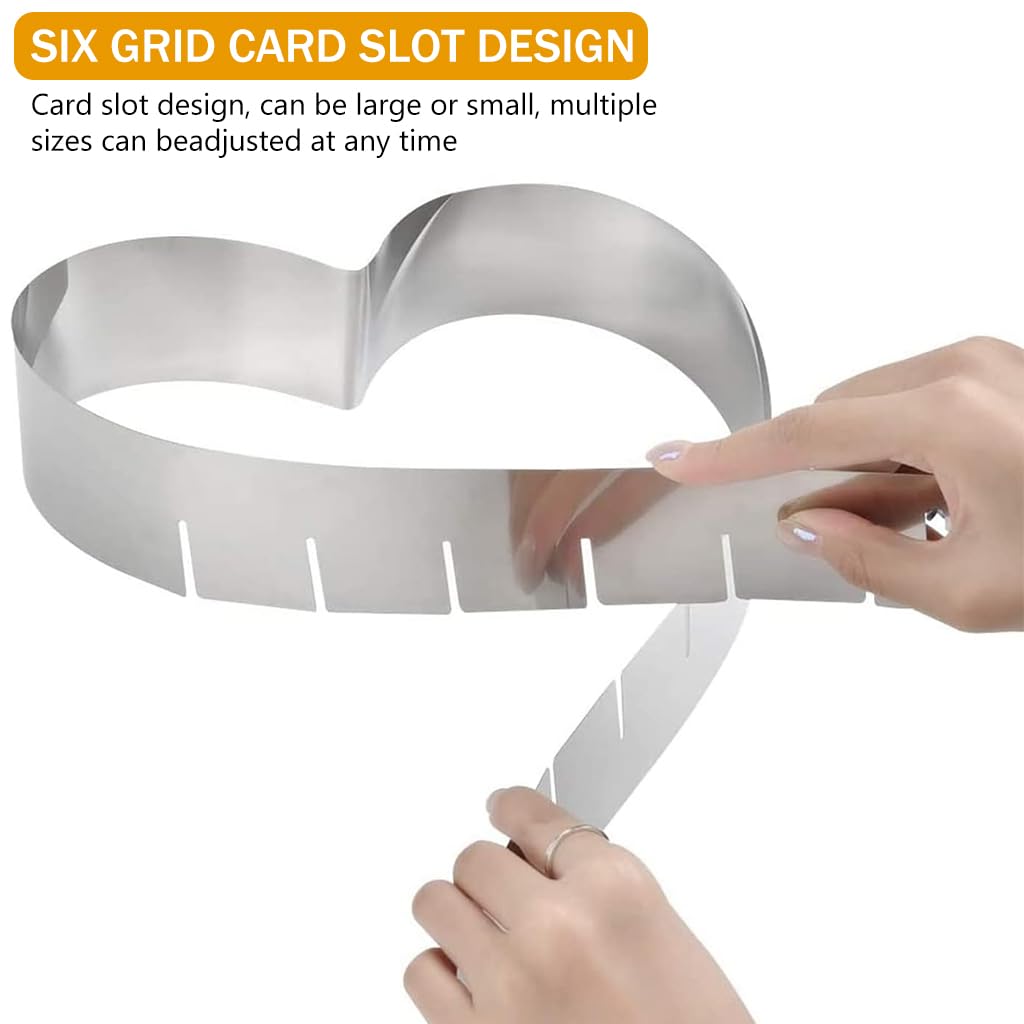 HASTHIP Heart Cookie Cutter for Baking with Adjustable 13–25cm Ring | Stainless Steel Mould