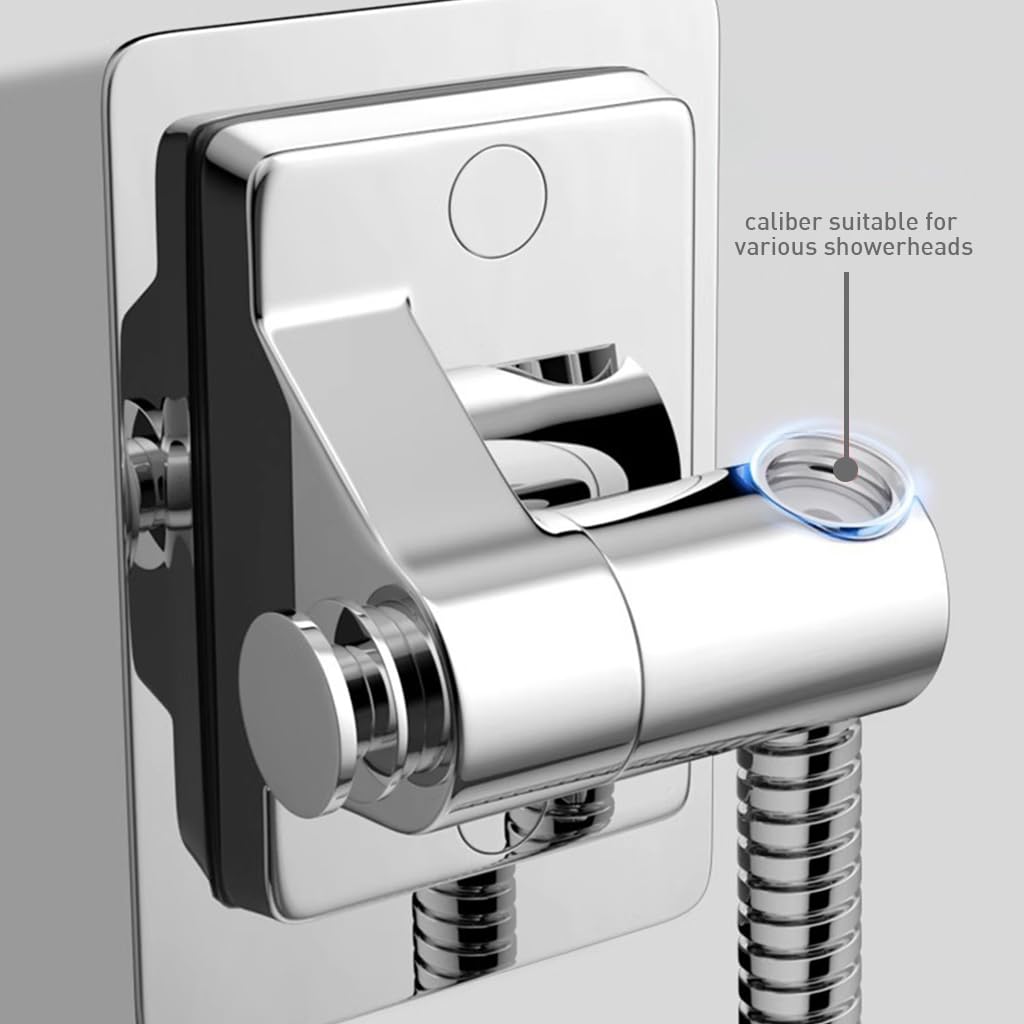 Supvox Shower Head Holder for Handheld Use featuring 360 Degree Adjustable Design and Adhesive Mount