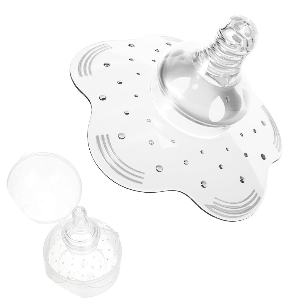 SNOWIE SOFT® Breast Shells for Breastfeeding Food-Grade Soft Silicone Nipple Protector for Breastfeeding, BPA Free Silicone Nipple Cap Soft & Reusable with Storage Case, Universal Size