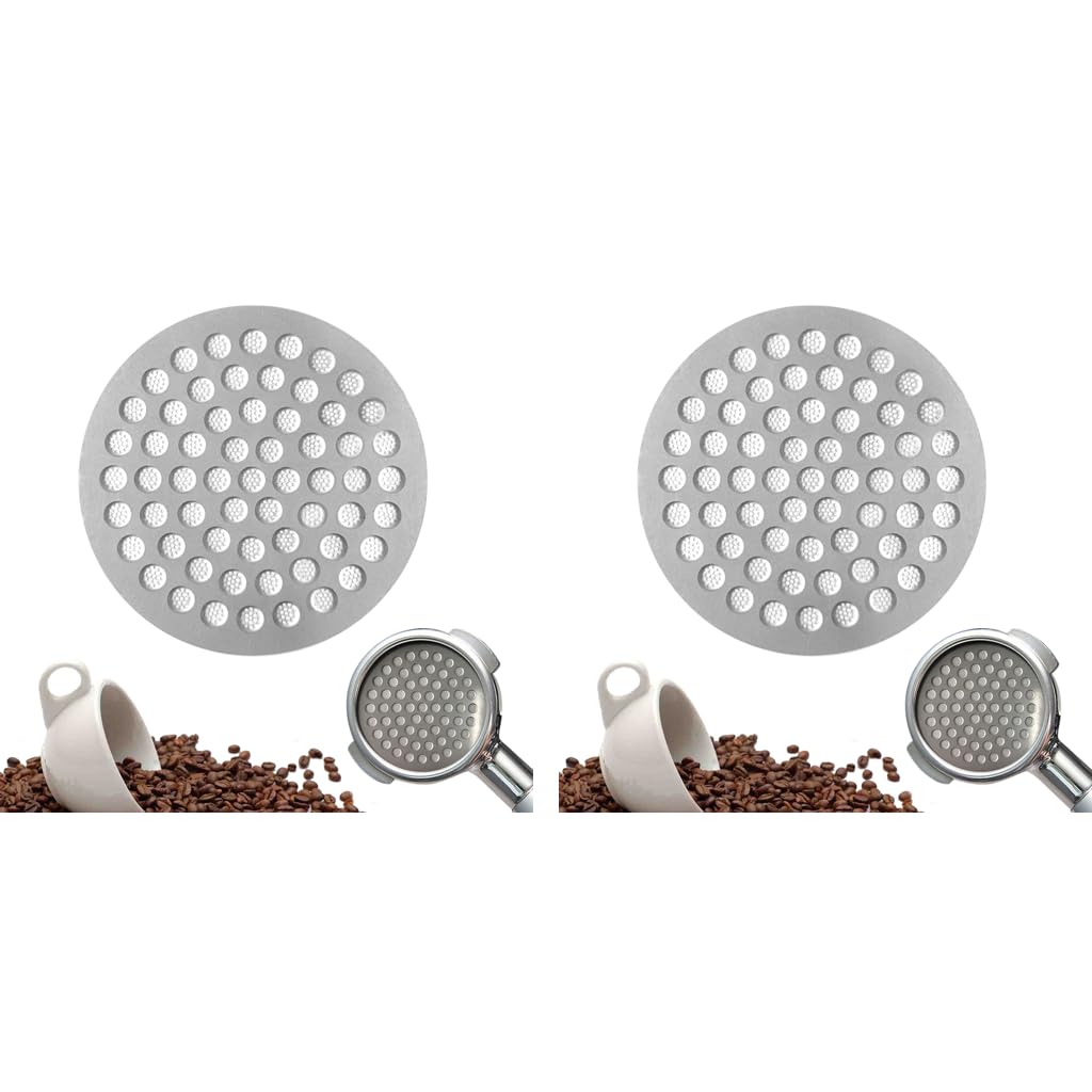 Supvox Espresso Puck Screen 51mm for Even Extraction with 0.8mm Fine Mesh | 304 Stainless Steel