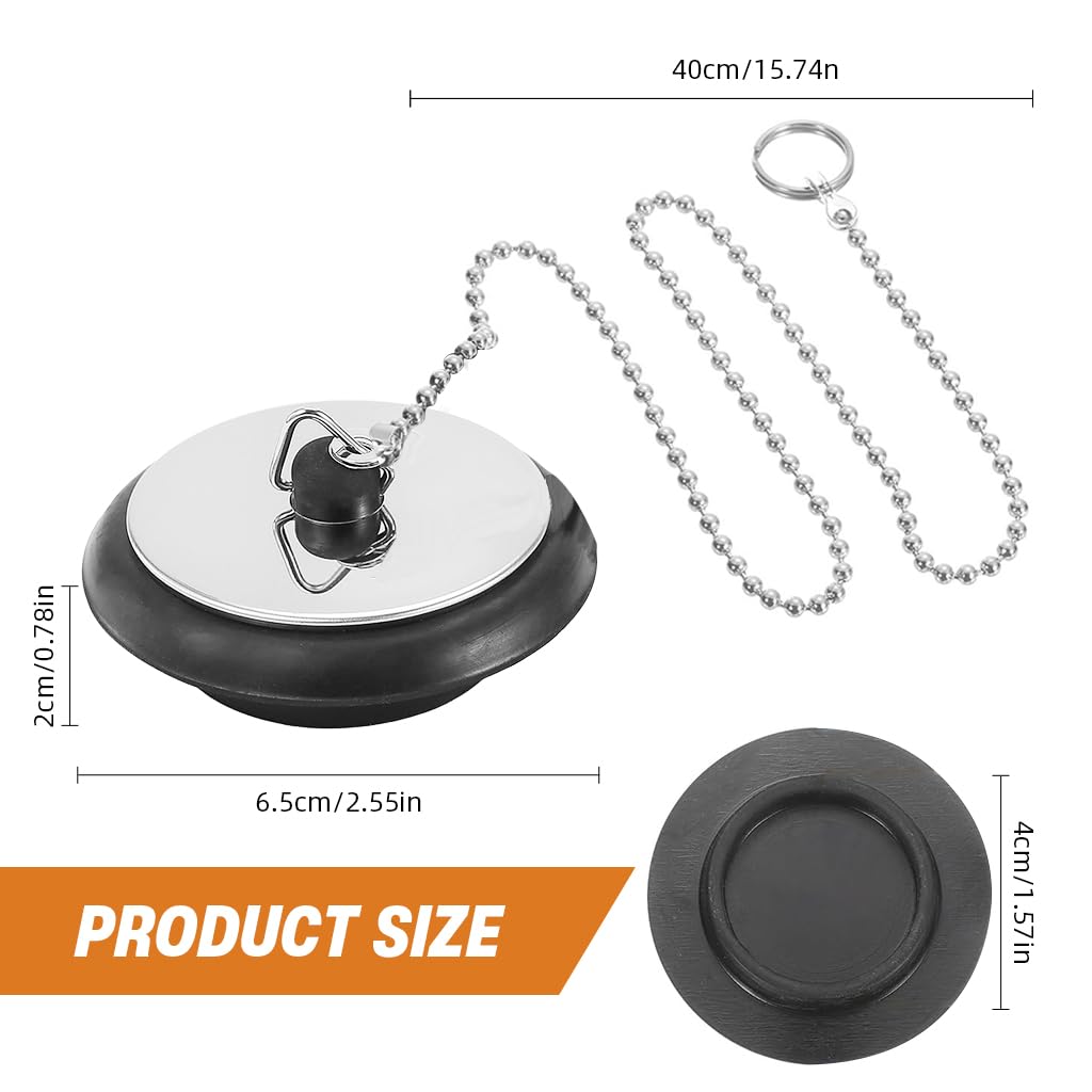 HASTHIP Universal Rubber Bathtub Drain Stopper 40mm for Sinks and Tubs | Leak Proof Plug