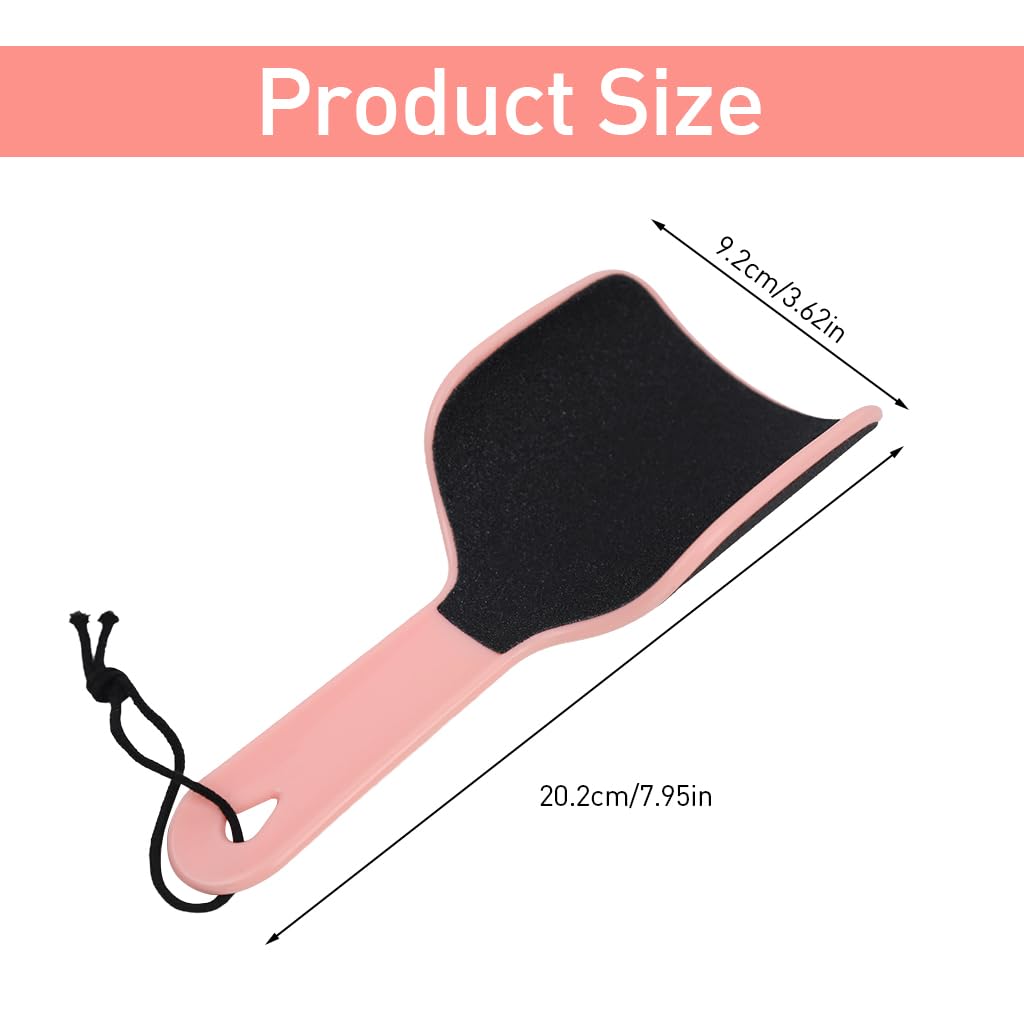 MAYCREATE Foot Scrubber for Dead Skin Removal with Dual Grit U Shape Design | Pink Pedicure Tool