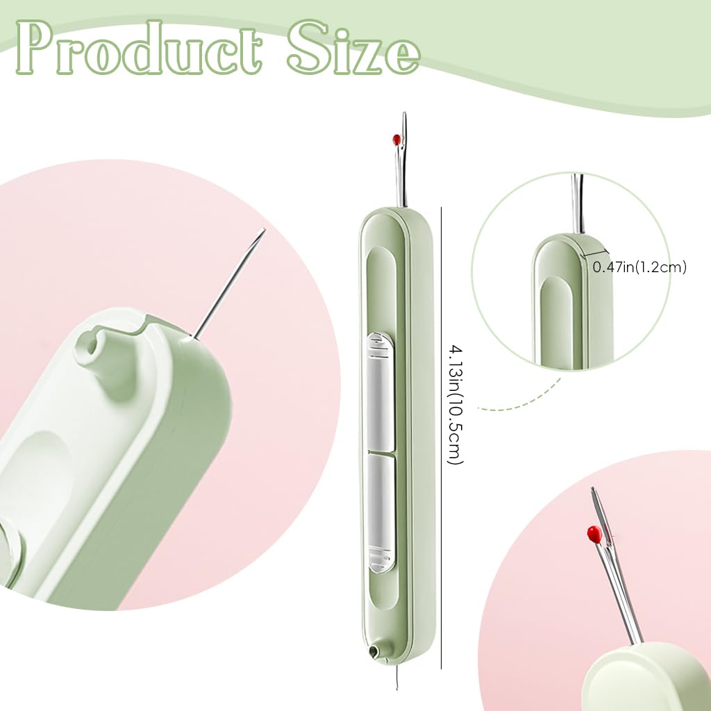 HASTHIP Needle Threader for Hand Sewing with Seam Ripper featuring Dual Head Design | Green
