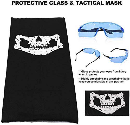 Supvox Tactical Vest Kit Compatible with Nerf Guns N-Strike Elite Series Protective Glasses -Blue (1Set)