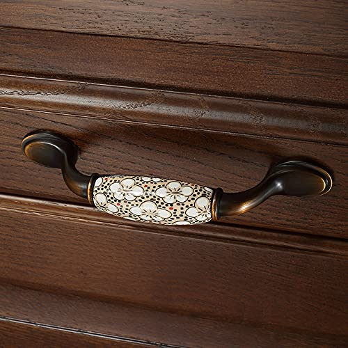 ELEPHANTBOAT® 2 Pack Door Handle Cabinet Pulls,Vintage Brass Door Handle,Zinc Alloy Antique Bronze Plated for Wood Wardrobe,Cabinet,Drawer,Home Decoration, 167mm