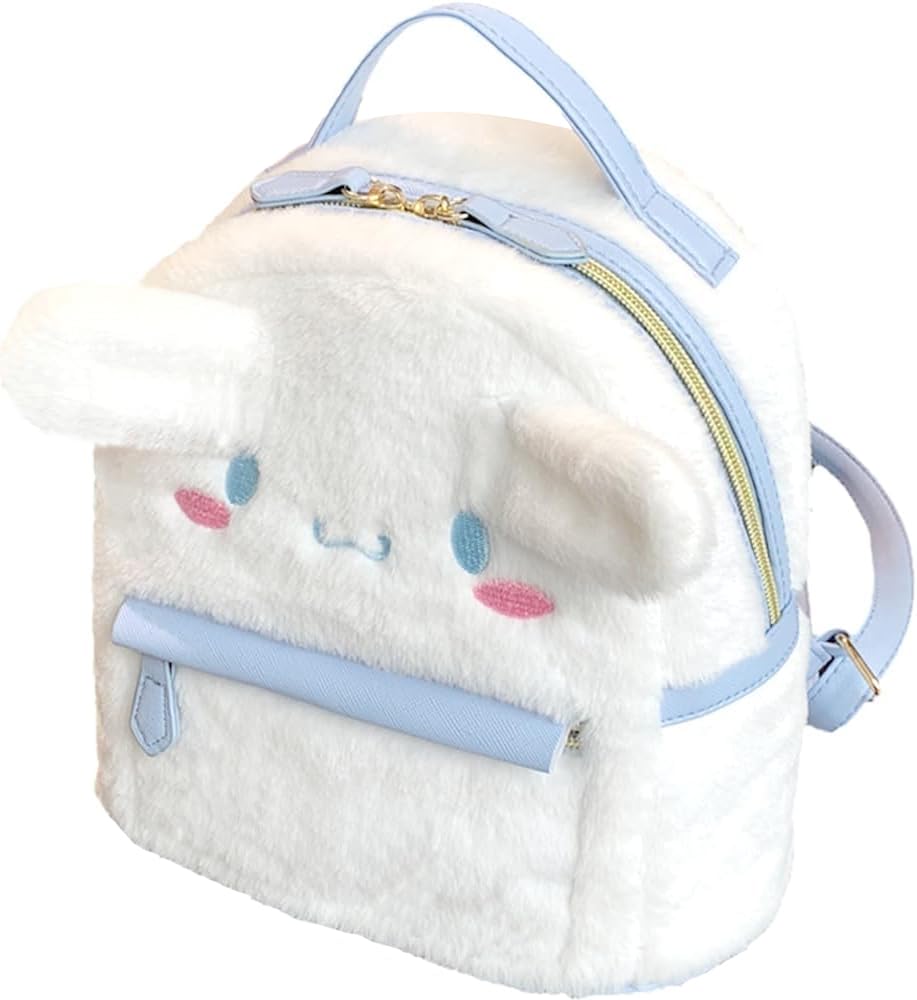 PALAY Cute Backpack for Girls Kawaii Girls Backpack Small Plush Backpack Cute Sanrio Cinnamoroll Bag with Handle Birthday Gift Christmas Gift for Girls, 23x24x12cm