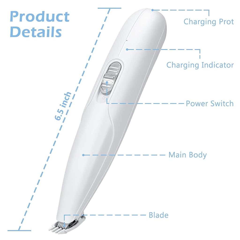 HASTHIP® Dog Hair Trimmer & Qpets Pet Grooming Kit Combo, 2-Speed Rechargeable Clipper, Low Noise, Scissors, Thinning Shear, Comb for Dog & Cat Hair Cutting, Paw & Face Grooming
