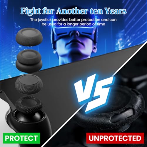 ZORBES® 3 Pairs Thumb Grips for PlayStation Portal Types Ultra Slim Silicone Snug Fit Joystick Protectors Analog Sticks Caps Improved Control Gaming Accessories for Stream PS5 3PCS