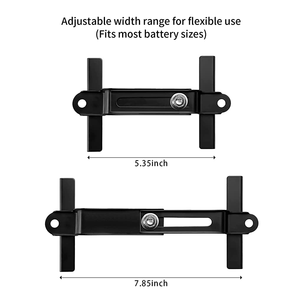 ZIBUYU Car Battery Holder Stand, Adjustable Universal Crossbar with 10''length, Battery Vehicle Battery Holder Screw Fixing Rack, Easy Installation with Accessories.