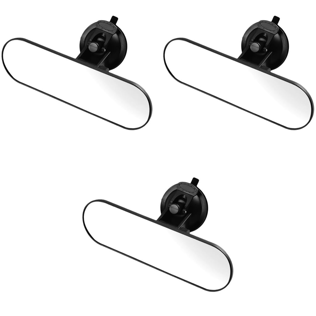 Proberos Rear View Mirror for Driving Test Learners with 360° Rotation and Suction Cup | 220 x 65 mm 3PCS