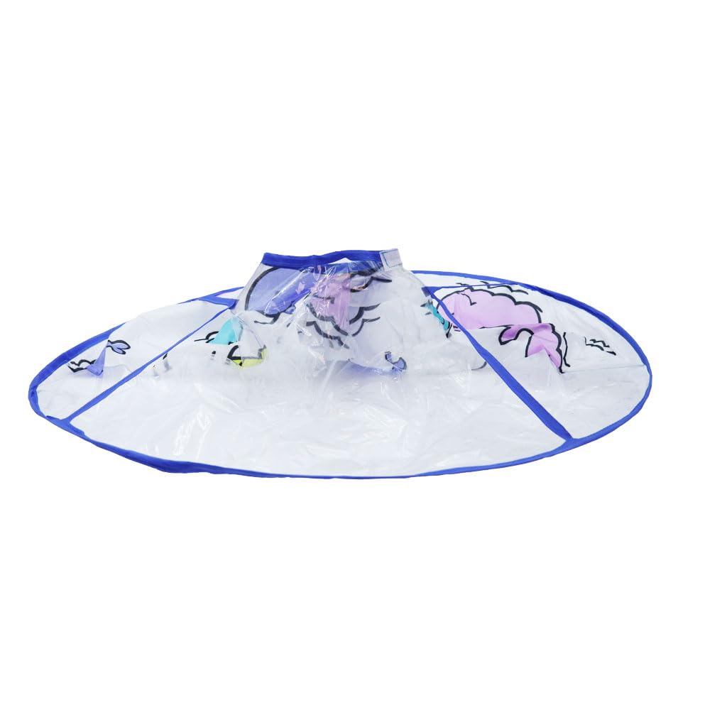 SNOWIE SOFT Haircut Cape for Kids with Clear Front Window and Hair Catcher | 60cm Foldable Waterproof Cloak