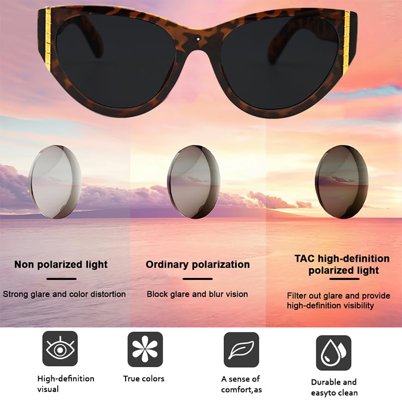 PROBEROS Sunglasses for Men and Women with UV400 Polarized Lenses featuring TR 90 Frame | Case and Strap Set