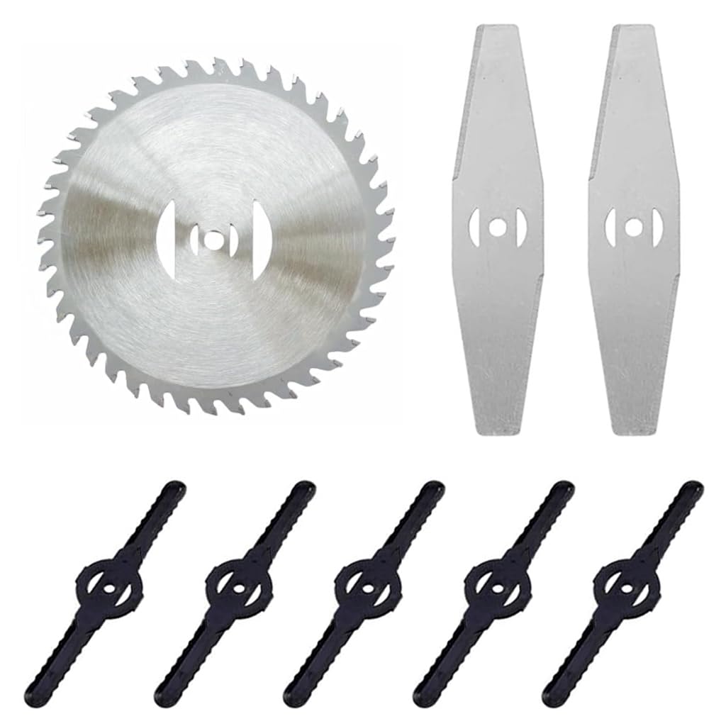 HASTHIP® Grass Trimmer Blades Heads Replacements 15cm Dia Alloy Blades, 6 inches Round Blade, 5Pcs Plastic Blades