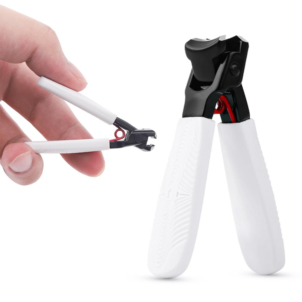 MAYCREATE Nail Clipper with 15mm Curved Blades and Spring Grip | Stainless Steel No Splash Design for Travel