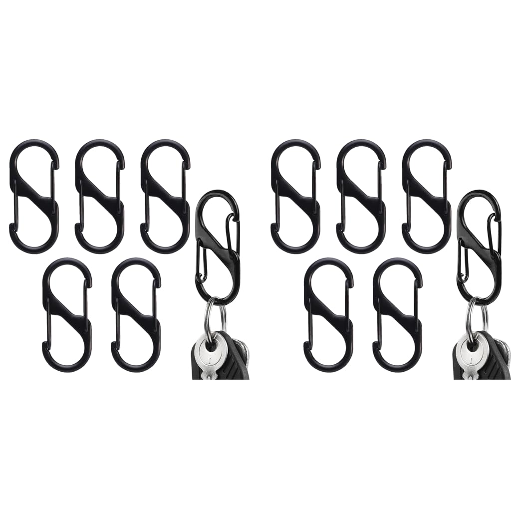 PROBEROS Dual Hook S Carabiners for Home and Outdoor Use featuring Quick Release Zinc Alloy
