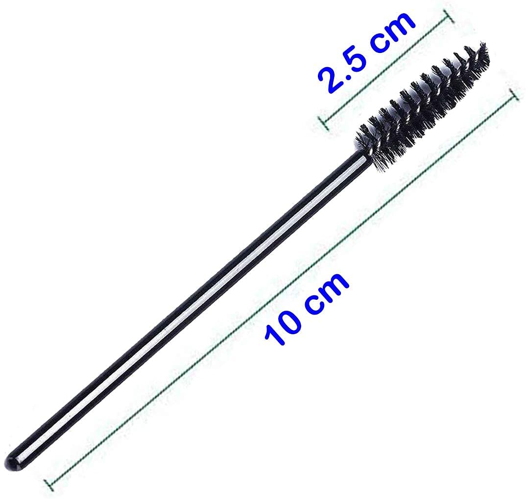 MAYCREATE  50 Pcs Eyelash Brush Mascara Wands Black Eyelash Brushes for Eyelash Extension Eyebrow Applicator Cosmetic Makeup Brush Tool Kits