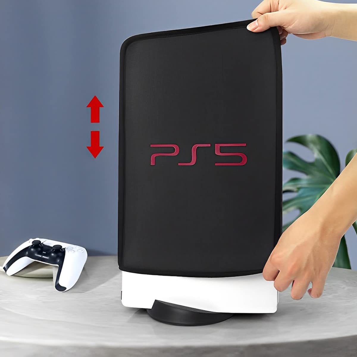 ZORBES Dust Cover for Sony PS5 Console with Framed Design and Soft Microfiber Lining | Black