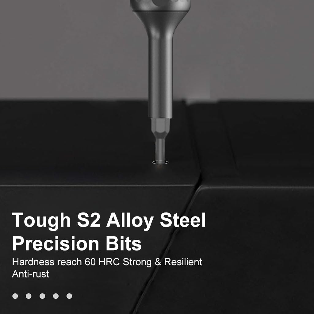 Serplex Mini Screwdriver Set for Electronics and Glasses with 39 pcs S2 Steel Bits | Pocket Pen Design