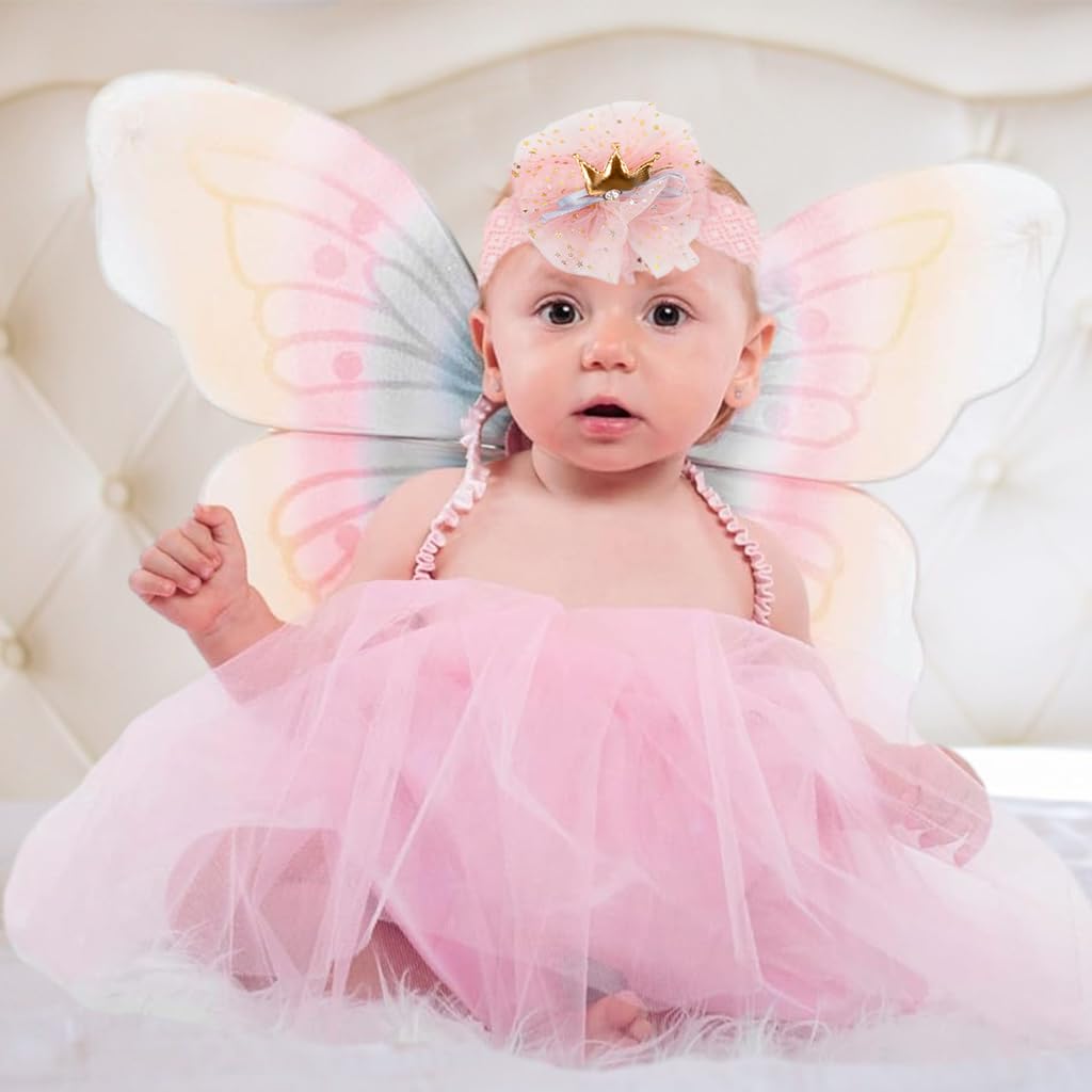 SNOWIE SOFT Baby Girl Shower Gift Set 3pcs with Crown Headband and Pink Footwear | Newborn Princess Gift