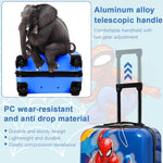 PALAY® Kids Travel Luggage 20'' Wheeled Luggage with Combination Password Lock Sturdy PC Travel Suitcase Cute Cartoon Spider Man Carry-on Wheeled Luggage Travel Roller Luggage School Gift for Students