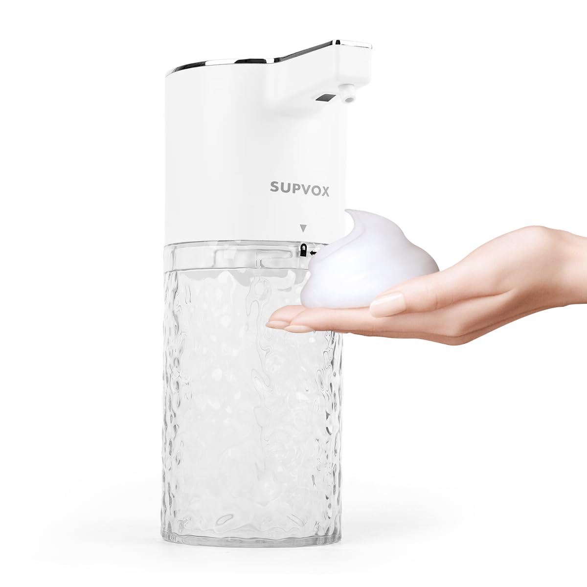 Supvox Automatic Soap Dispenser for Bathroom and Kitchen featuring 400ml Capacity and 4 Dispensing Modes | USB Rechargeable Touchless Sensor Design