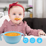 SNOWIE SOFT® Baby Plate Bowl Set with Suction, Bady Feeding Bowl with Silicone Straw and Clip, Dinnerware Self Feeding for Baby Toddler Durable Nonslip Suction Base Non Toxic - BPA Free