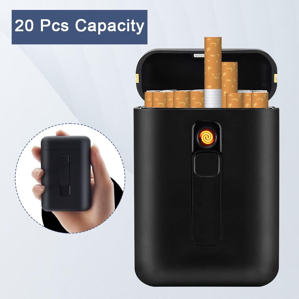 ZIBUYU Cigarette Case with Lighter for Convenient Smoking Storage | Compact Travel Use