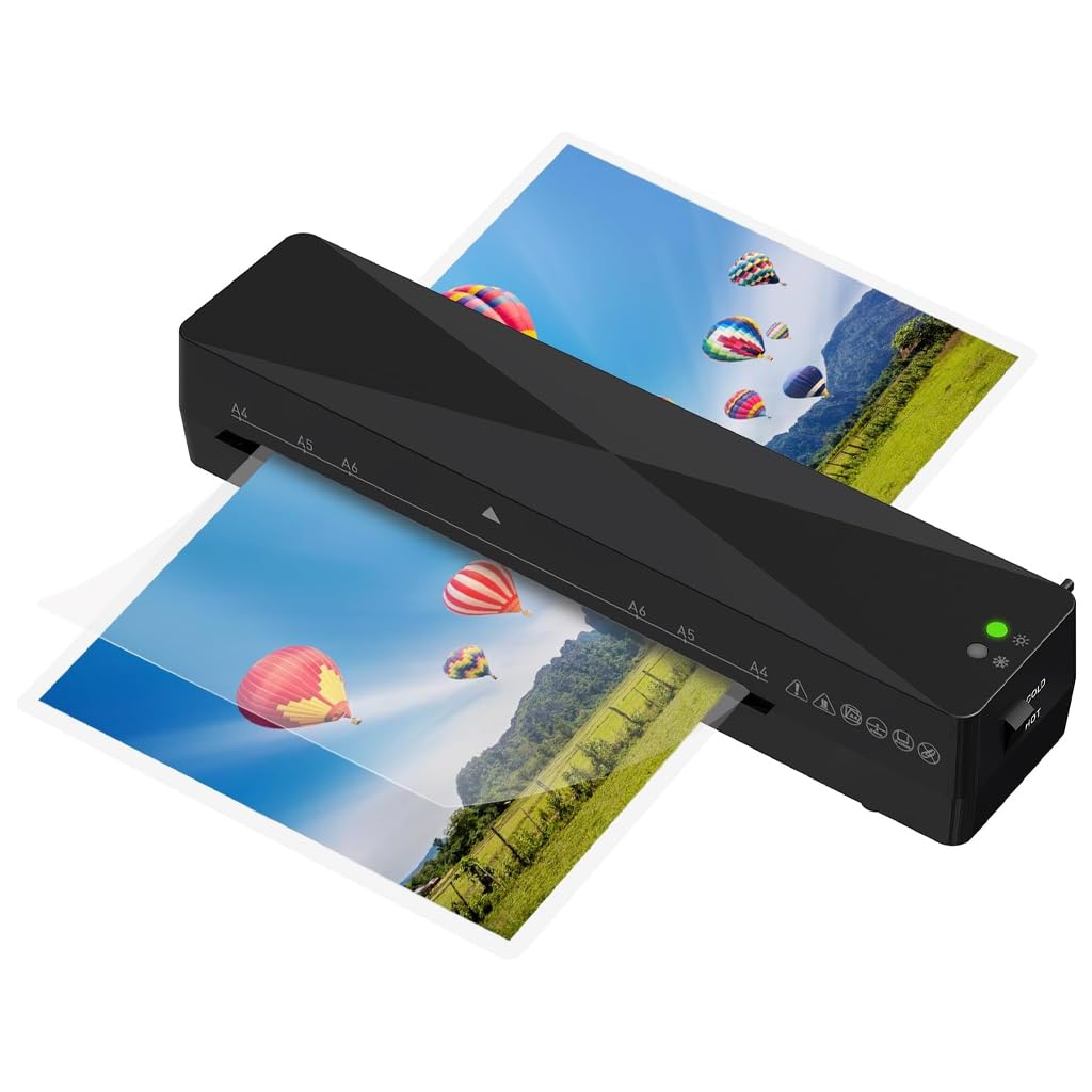 OFIFO Lamination Machine for A4 A5 A6 Documents with 115–145°C Control and 2‑Minute Warm-Up | Jam-Free Compact Design