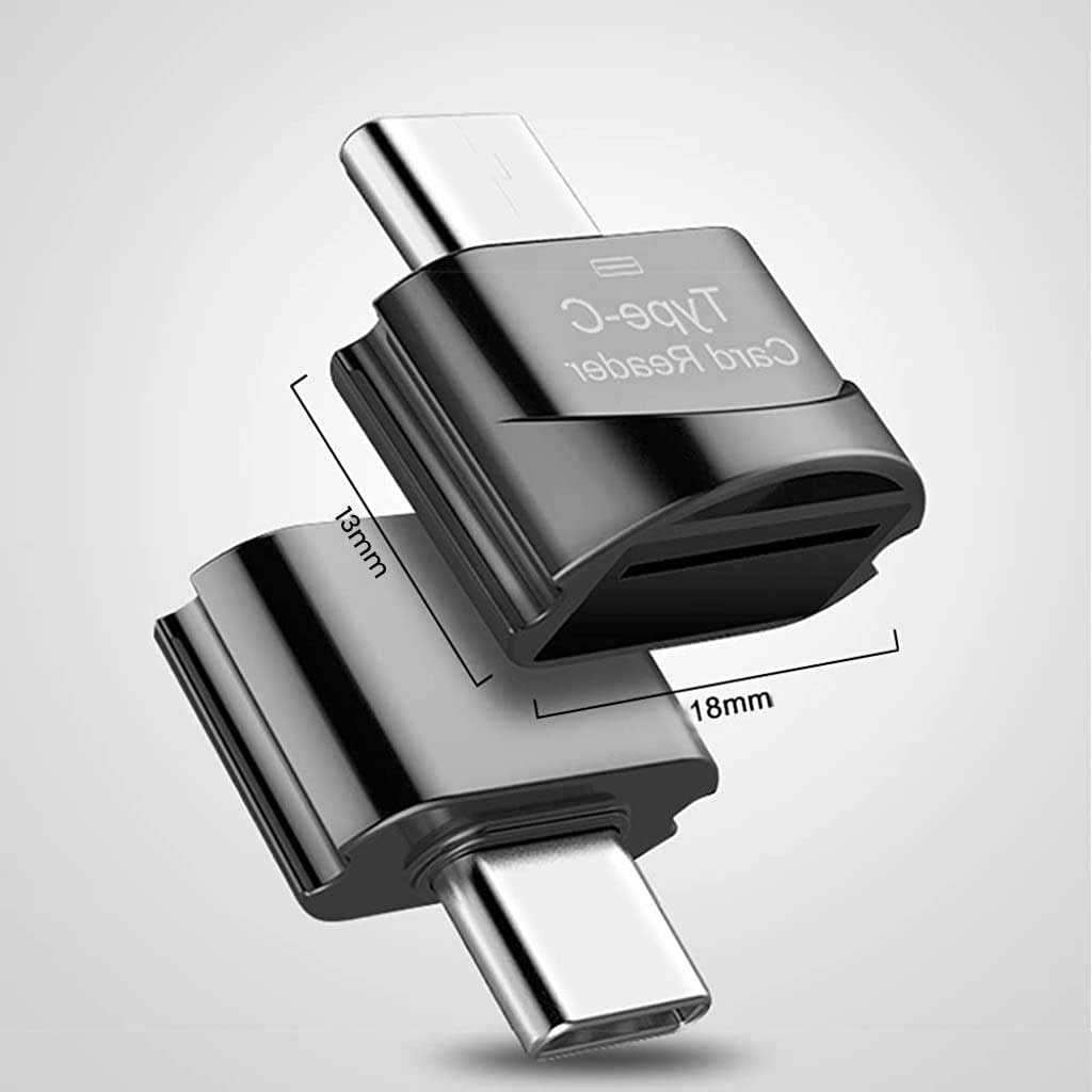 Verilux TF Card Reader for USB C Devices with OTG Function | Includes 2PCS and Keychain