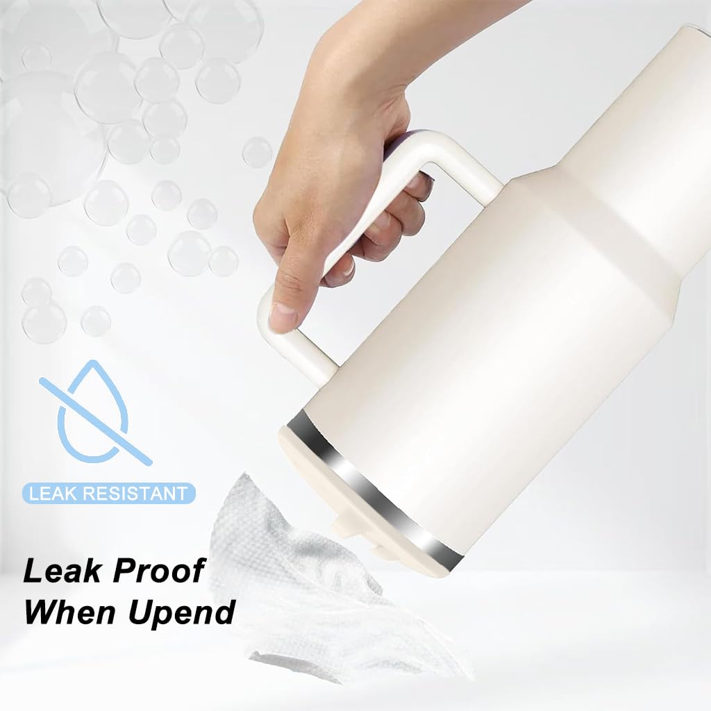 HASTHIP Silicone Tumbler Lid for 40oz Stanley Cup with Phone Holder and Flip‑Top Closure