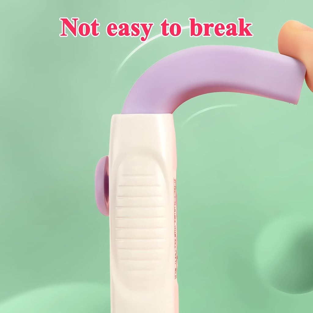 Climberty® 5-Piece Retractable Eraser Set - Durable Comfort-Grip Design with Refillable Sleeve, Dust-Free Exam Essentials for Students & Professionals, Purple