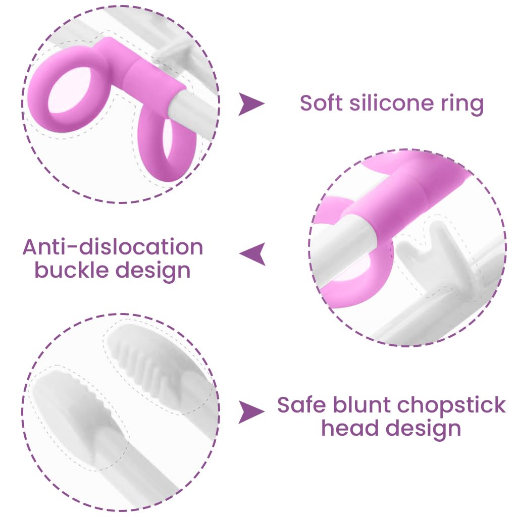 SNOWIE SOFT Baby Spoon and Fork Set for Kids with 17.8cm Training Chopsticks & Case | 304 Stainless Steel BPA Free Utensils