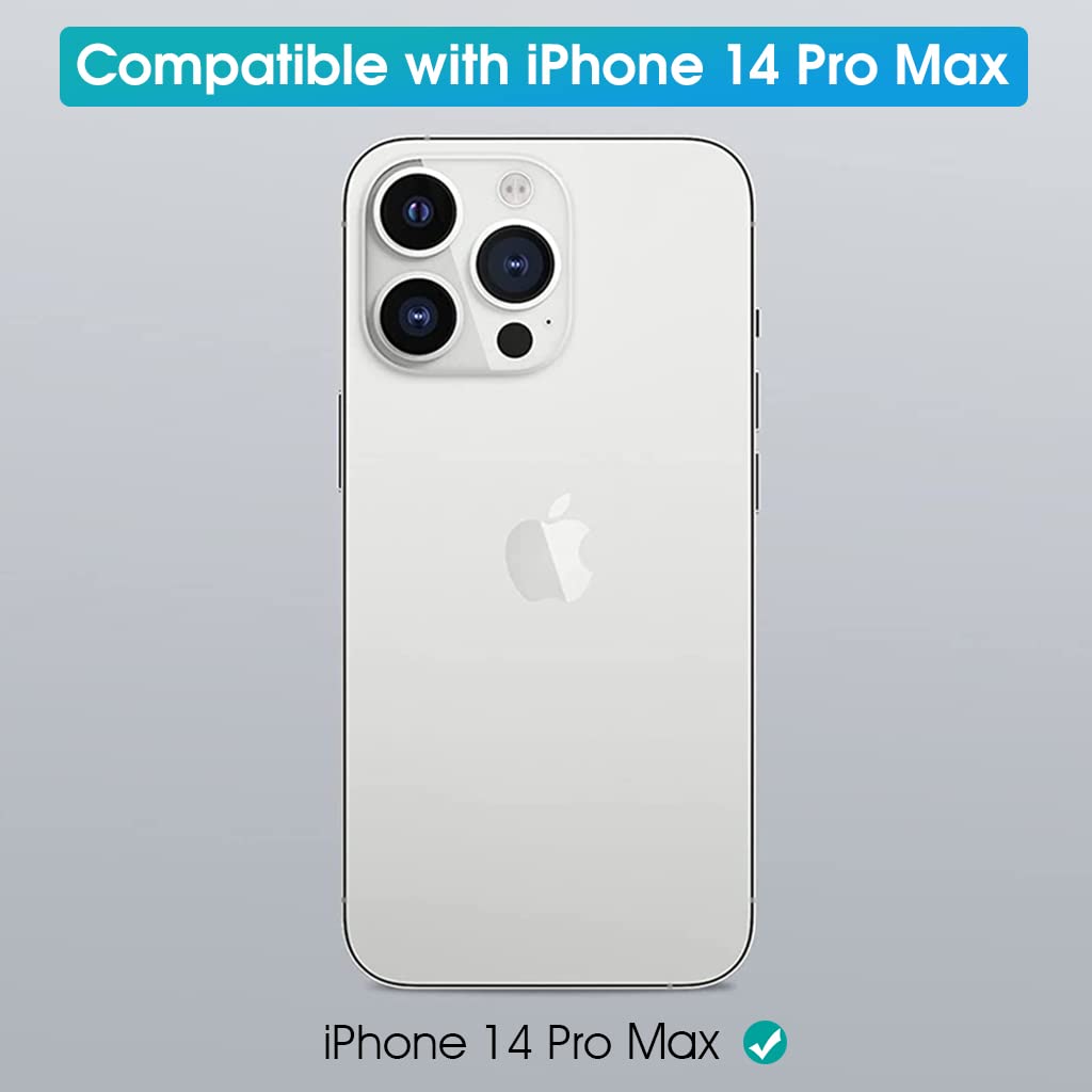 ZORBES iPhone 14 Pro Max Case with MagSafe featuring Strong Magnetic Lock and Clear Anti Yellow Back | Shockproof Protection for Screen and Camera