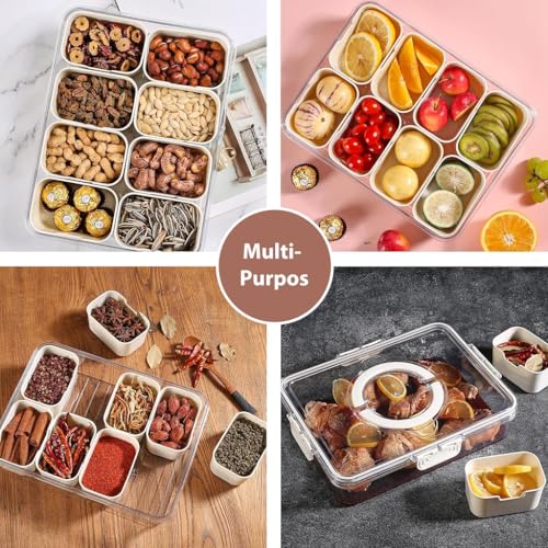ZIBUYU® 2PC kitchen utensils Storage Boxes&Crusher for Weed 1.97'' Boutique Tree of Life Pepper Grinder, Herb Grinder Spice Mill with Precision Teeth 4-Layer, Food Grade PP Fridge Storage Containers