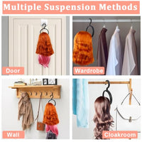 MAYCREATE® 3pcs Wig Stand Hanging Wig Display Holder with 360° Rotatable Hook, Space Saving ABS Hair Wig Hanger for Multiple Wigs Display, Storage, Styling, Maintenance