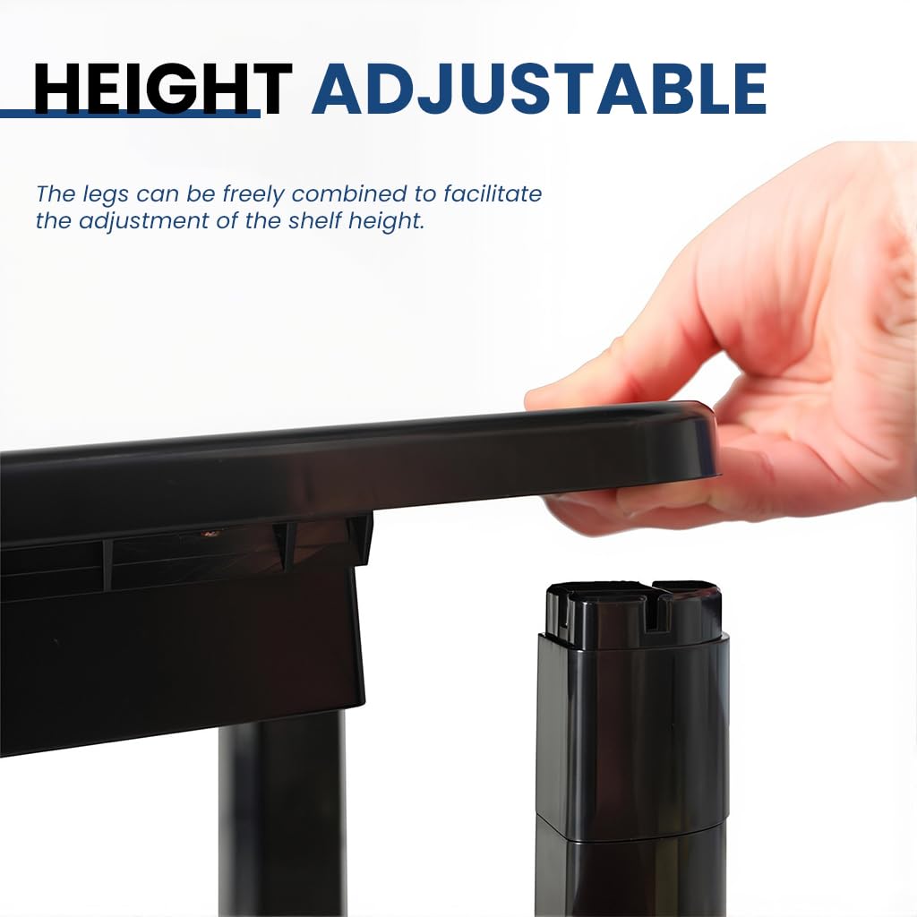 ZORBES Monitor Stand with Drawer for Desk featuring 4 Level Adjustable Riser | Home Office Organizer