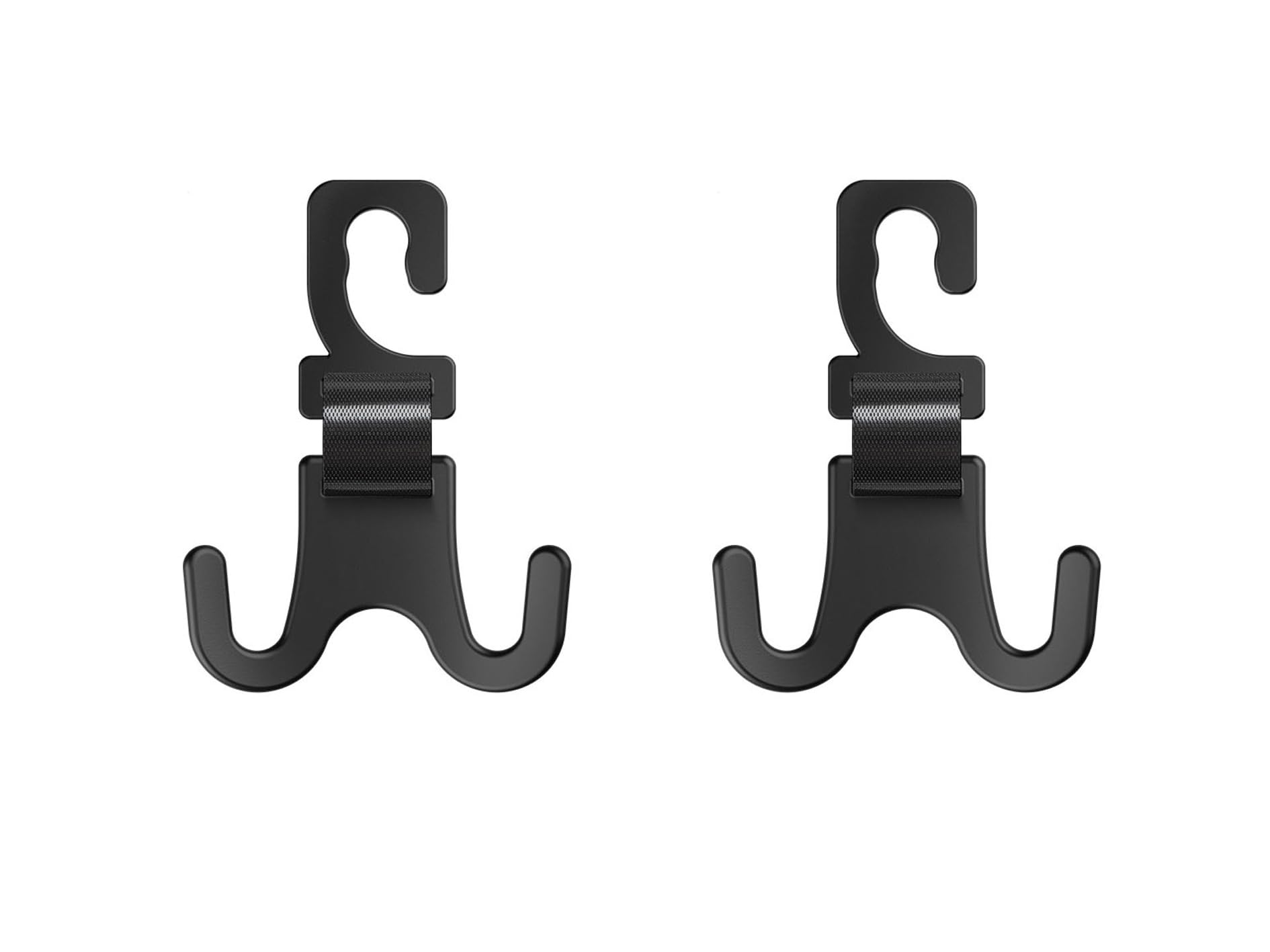 STHIRA Car Headrest Hook for Handbags and Backpacks featuring 2pcs Dual-Grip Design | Plastic Universal Organizer