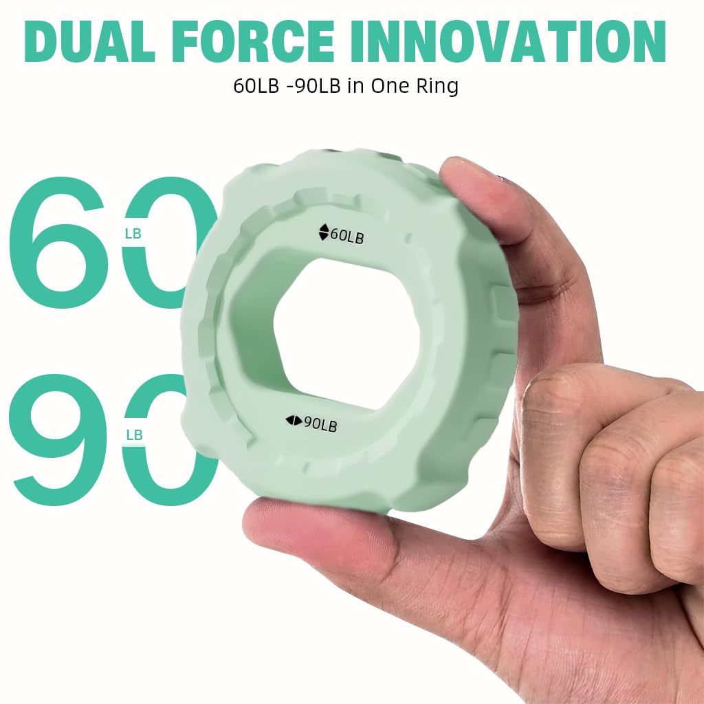 Proberos Hand Grip Strengthener Ring for Fitness and Rehab with 60–90 lbs Resistance | Ergonomic Rubber Trainer for Men and Women
