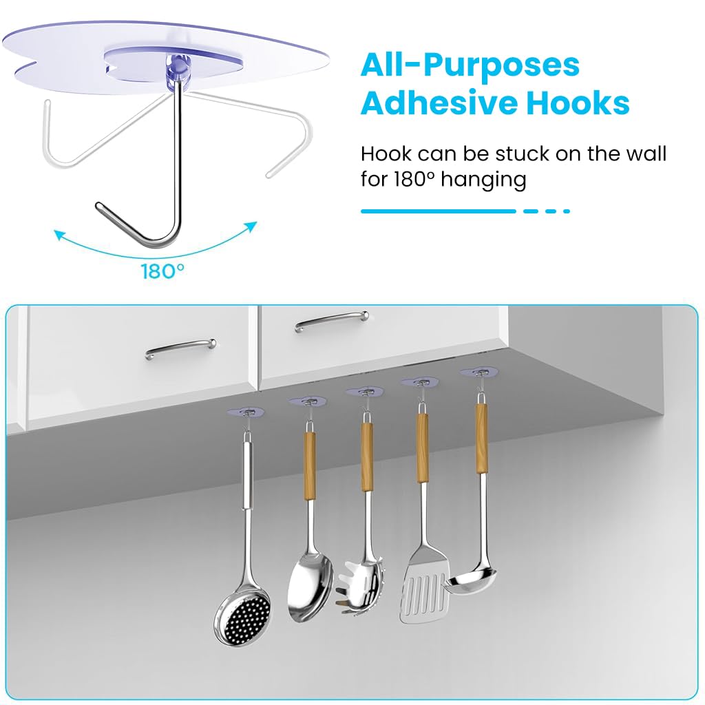 Zibuyu Acrylic Wall Hooks for Bathroom and Kitchen 30 Pcs with Strong Adhesive 66 lb | Clear Heart-Shaped Design